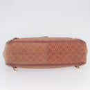 GUCCI GG Canvas Abbey Tote Bag Suede Pink Gold 141472 Auth YKZ110-5