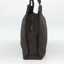 HERMES Her Line MM Hand Bag Canvas Gray Auth YKZ1100-4