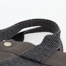 HERMES Her Line MM Hand Bag Canvas Gray Auth YKZ1100-8