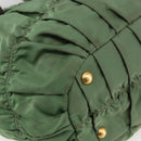 PRADA Hand Bag Nylon 2way Green Gold Auth YKZ1101-17
