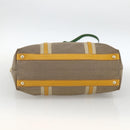 PRADA Tote Bag Canvas 2way Beige Gold Auth YKZ1102-5