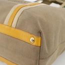 PRADA Tote Bag Canvas 2way Beige Gold Auth YKZ1102-16