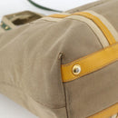 PRADA Tote Bag Canvas 2way Beige Gold Auth YKZ1102-17