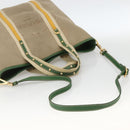 PRADA Tote Bag Canvas 2way Beige Gold Auth YKZ1102-8