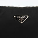 PRADA Shoulder Bag Nylon Black Silver Auth YKZ1103-18