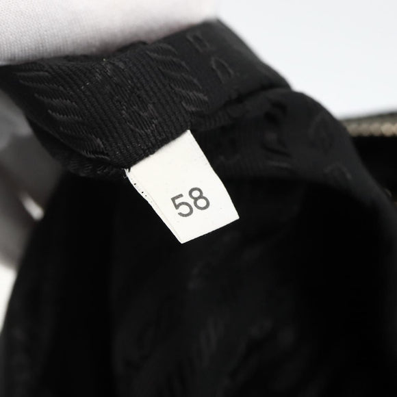PRADA Shoulder Bag Nylon Black Silver Auth YKZ1103