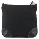 PRADA Shoulder Bag Nylon Black Silver Auth YKZ1103-2