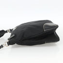 PRADA Shoulder Bag Nylon Black Silver Auth YKZ1103-3