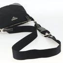 PRADA Shoulder Bag Nylon Black Silver Auth YKZ1103-7