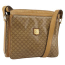 CELINE Macadam Canvas Shoulder Bag PVC Beige Gold Auth YKZ1105-1