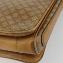 CELINE Macadam Canvas Shoulder Bag PVC Beige Gold Auth YKZ1105-12