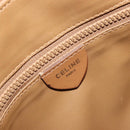 CELINE Macadam Canvas Shoulder Bag PVC Beige Gold Auth YKZ1105-16
