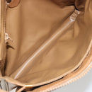 CELINE Macadam Canvas Shoulder Bag PVC Beige Gold Auth YKZ1105-17