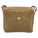 CELINE Macadam Canvas Shoulder Bag PVC Beige Gold Auth YKZ1105-2