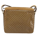 CELINE Macadam Canvas Shoulder Bag PVC Beige Gold Auth YKZ1105-3