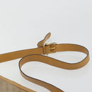 CELINE Macadam Canvas Shoulder Bag PVC Beige Gold Auth YKZ1105-8