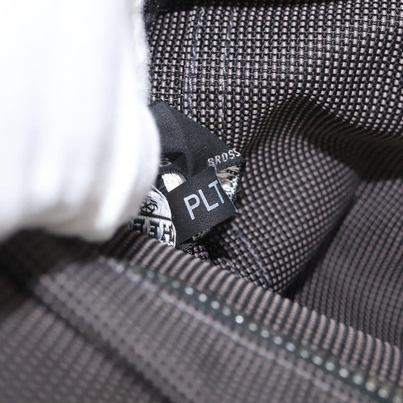 HERMES Her Line PM Hand Bag Canvas Gray Auth YKZ1107