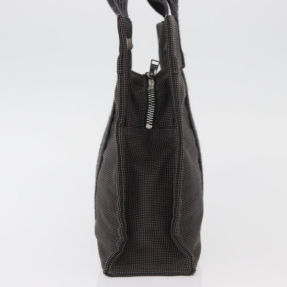 HERMES Her Line PM Hand Bag Canvas Gray Auth YKZ1107