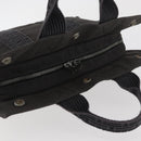 HERMES Her Line PM Hand Bag Canvas Gray Auth YKZ1107-6