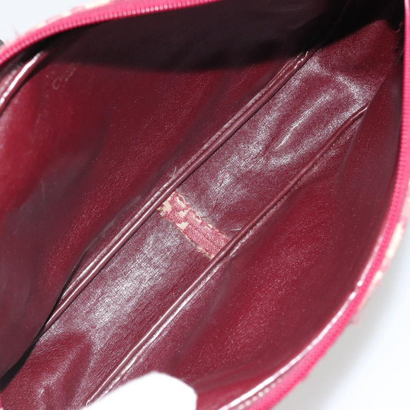 Christian Dior Trotter Canvas Schoudertas Rood Goud Authentiek YKZ1108