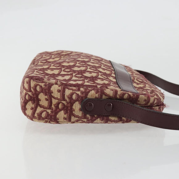 Christian Dior Trotter Canvas Schoudertas Rood Goud Authentiek YKZ1108