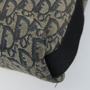 Christian Dior Trotter Canvas Shoulder Bag Navy Silver Auth YKZ111-14