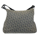 Christian Dior Trotter Canvas Shoulder Bag Navy Silver Auth YKZ111-2