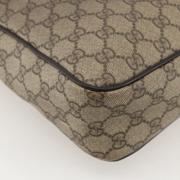 GUCCI GG Supreme Shoulder Bag PVC Beige Gold 201448 Auth YKZ1110