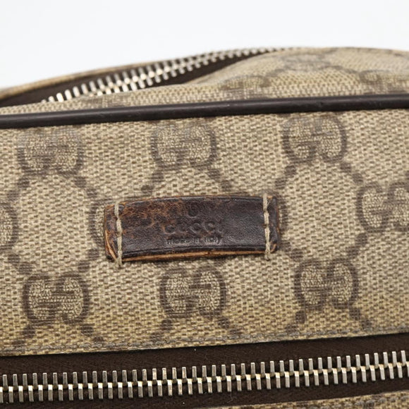GUCCI GG Supreme Shoulder Bag PVC Beige Gold 201448 Auth YKZ1110