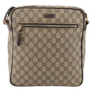 GUCCI GG Supreme Shoulder Bag PVC Beige Gold 201448 Auth YKZ1110-13