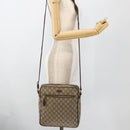 GUCCI GG Supreme Shoulder Bag PVC Beige Gold 201448 Auth YKZ1110-26
