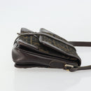 FENDI Zucca Canvas Shoulder Bag Black Brown Auth YKZ1111-3