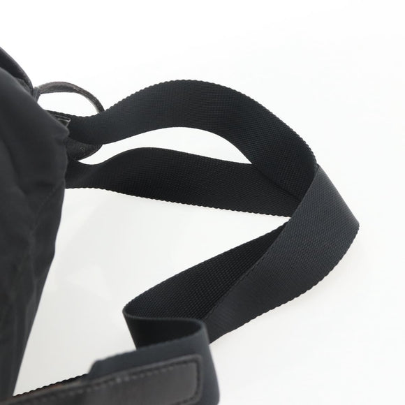 PRADA Backpack Nylon Black Silver Auth YKZ1112