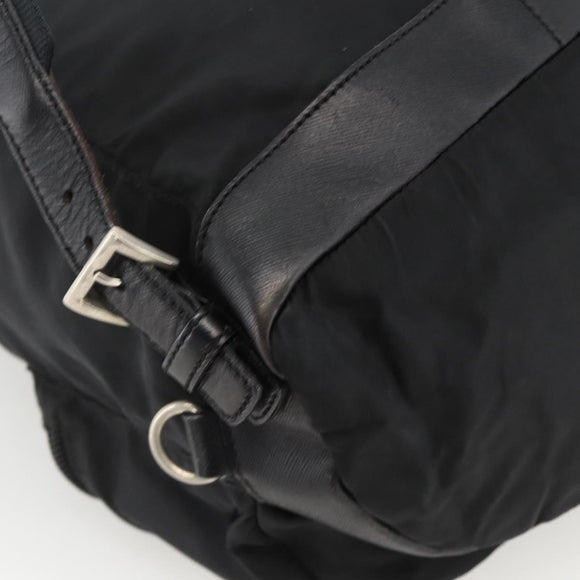 PRADA Backpack Nylon Black Silver Auth YKZ1112