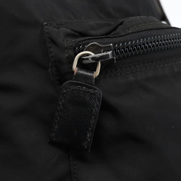 PRADA Backpack Nylon Black Silver Auth YKZ1112