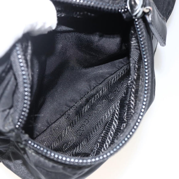PRADA Backpack Nylon Black Silver Auth YKZ1112