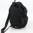 PRADA Backpack Nylon Black Silver Auth YKZ1112-3