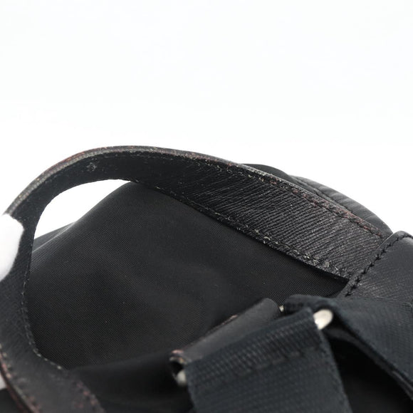 PRADA Backpack Nylon Black Silver Auth YKZ1112
