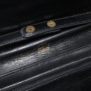 GUCCI GG Canvas Shoulder Bag Black Gold Auth YKZ1114-17
