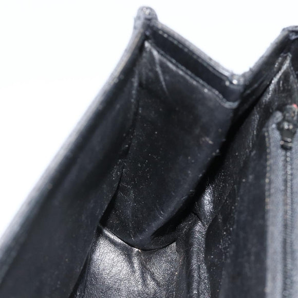 GUCCI GG Canvas Shoulder Bag Black Gold Auth YKZ1114