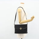 GUCCI GG Canvas Shoulder Bag Black Gold Auth YKZ1114-21