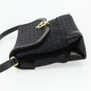 GUCCI GG Canvas Shoulder Bag Black Gold Auth YKZ1114-3