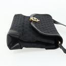 GUCCI GG Canvas Shoulder Bag Black Gold Auth YKZ1114-4