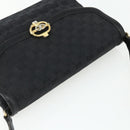 GUCCI GG Canvas Shoulder Bag Black Gold Auth YKZ1114-6