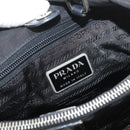 PRADA Tote Bag Nylon Zwart Zilver Auth YKZ1116-10