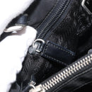 PRADA Tote Bag Nylon Zwart Zilver Auth YKZ1116-23