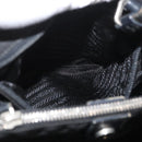 PRADA Tote Bag Nylon Zwart Zilver Auth YKZ1116-24