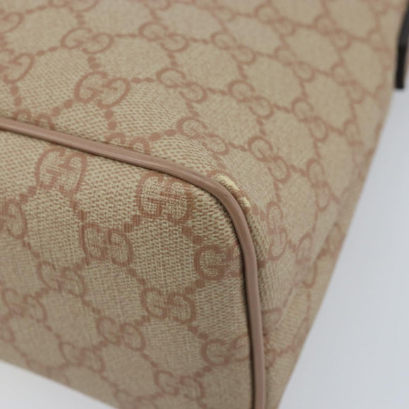GUCCI GG Supreme Tote Bag PVC Beige Gold 353440 Auth YKZ112