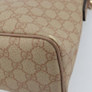 GUCCI GG Supreme Tote Bag PVC Beige Gold 353440 Auth YKZ112-15