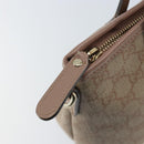 GUCCI GG Supreme Tote Bag PVC Beige Gold 353440 Auth YKZ112-10